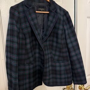Talbots Wool Plaid Blazer